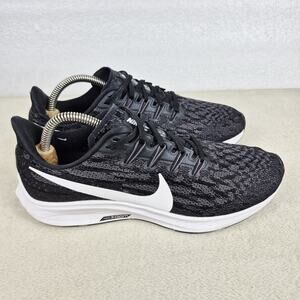 Nike Air Zoom Pegasus 36 Women's Size 8.5 Black Athletic Running Shoes Sneakers